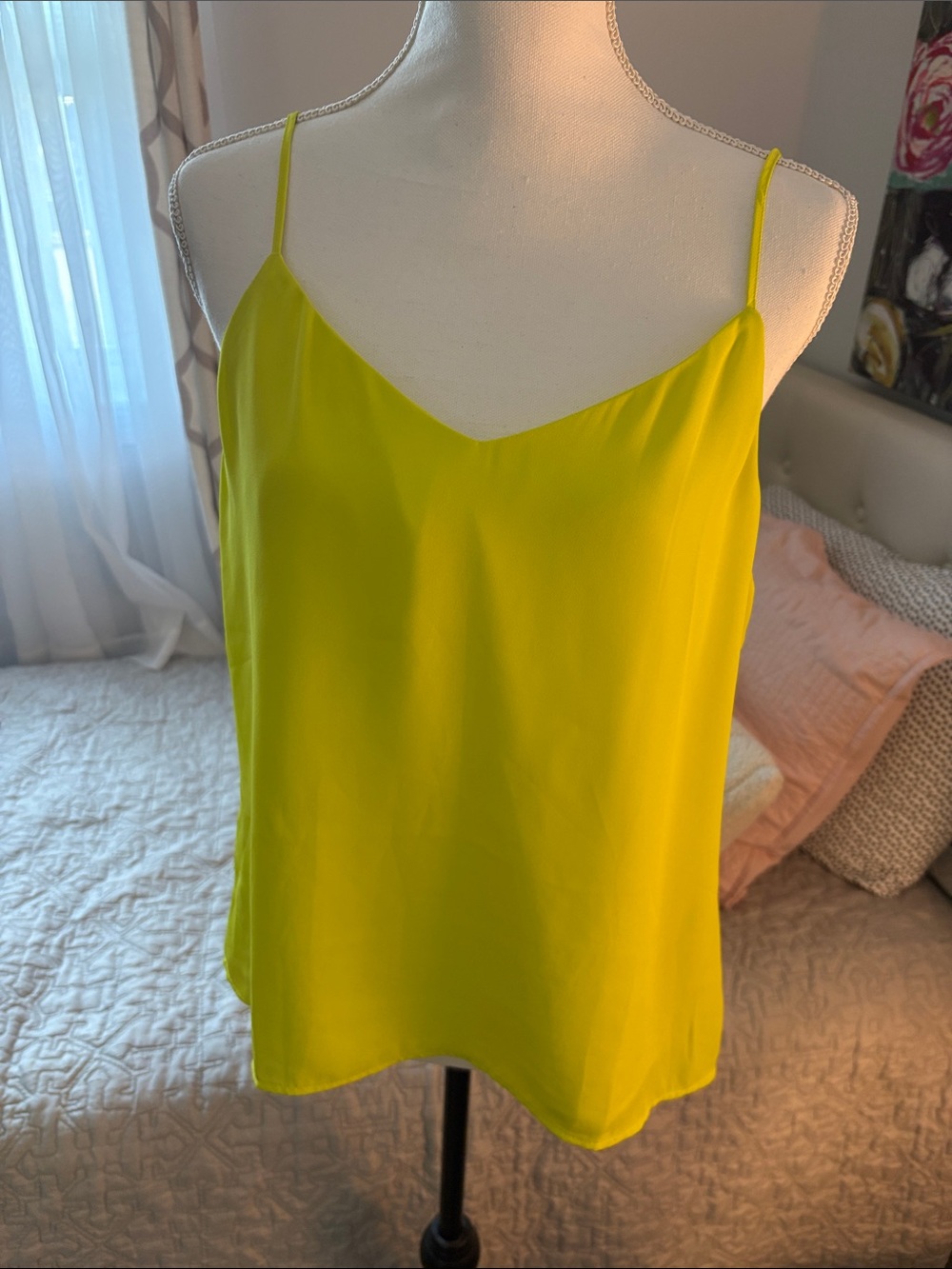 Banana Republic Lime Yellow bright  Spaghetti Strap Cami